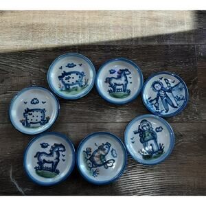 7 Vintage M.A. Hadley Farm Themed Cupcake Plates/ Coasters